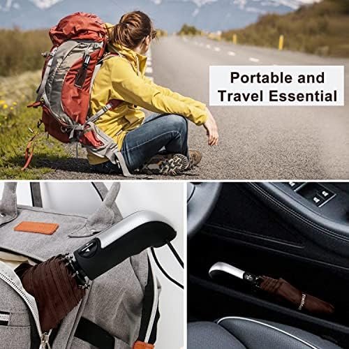 TradMall 2 Pack Travel Umbrella Windproof 46/56 Inches Large Canopy Reinforced Fiberglass Ribs Auto Open & Close - Image 6
