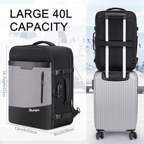 Travel Backpack for Traveling on Airplane, Airline Approved 18x14x8 Travel Backpack for Men & Women, Carry On Luggage Suitcase Backpack - Image 2