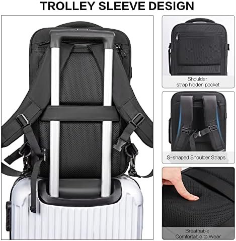 Travel Backpack for Traveling on Airplane, Airline Approved 18x14x8 Travel Backpack for Men & Women, Carry On Luggage Suitcase Backpack - Image 7