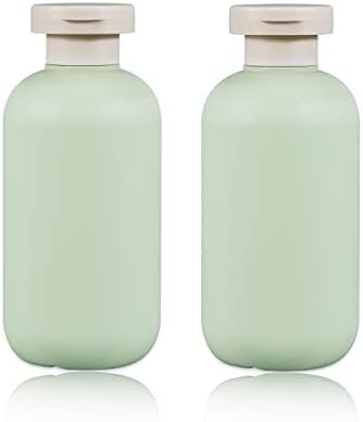 6.8oz Squeeze Bottles with Flip Cap, Refillable Plastic Travel Bottles for Creams, Lotion, Shampoo, Conditioner (2 Pcs)