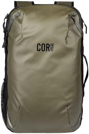 COR Surf Carry On Travel Backpack | NOW with Premium YKK Zippers | Flight Approved Carry On Laptop Backpack with Secret Passport Pockets | The Island Hopper (28L, Army Green) - Image 9