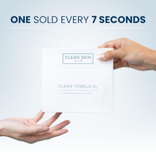 Clean Skin Club Clean Towels XL™, 100% USDA Biobased Dermatologist Approved Face Towel, Disposable Clinically Tested Face Towelette, Facial Washcloth, Makeup Remover Dry Wipes, 3 Travel Pack, 30 ct - Image 8