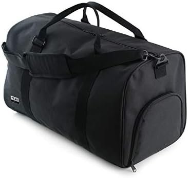 Peak Gear Duffle Bag for Travel 42L. Carry-On Duffle Bag For Airplanes. Overnight Weekend Bag. Gym Duffel Bags | Lost & Found ID Tag | Black