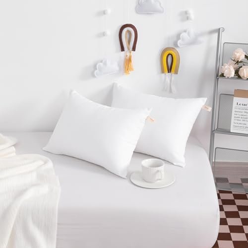 NTBAY Tiny Pillows, Down Alternative 7"x11" Microfiber Mini Pillows for Travel, Pets, Soft Machine Washable Small Pillows for Neck, Wrist, Lumbar and Knee, White - Image 2