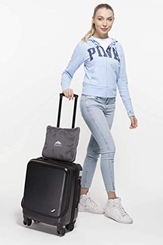 BlueHills Premium Soft Travel Blanket Pillow Airplane Flight Blanket Throw Bag Pillowcase Compact Large Blanket 2 in 1 Combo Warm Traveling Plane Essentials Portable Gifts Lightweight Grey Gray T007 - Image 8