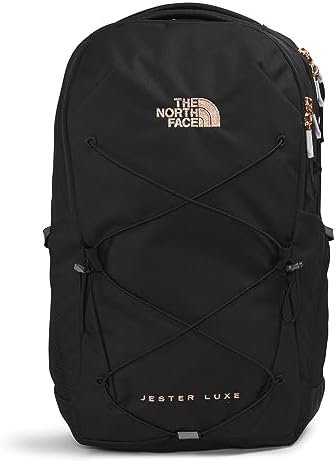 THE NORTH FACE Women's Every Day Jester Laptop Backpack, TNF Black/Burnt Coral Metallic, One Size