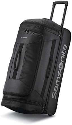 Samsonite Andante 2 Wheeled Rolling Duffel Bag, All Black, 28-Inch