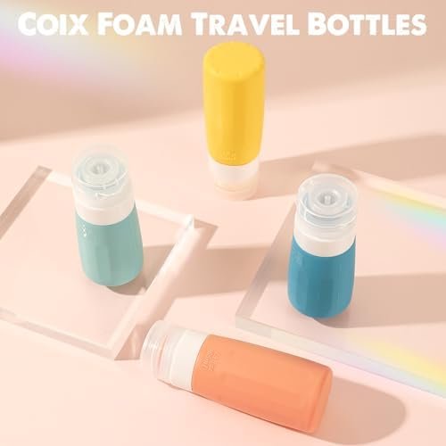 18 Pack Travel Bottles Set for Toiletries, TSA Approved Leak Proof Travel Size Container jars,Squeezable Silicone Travel Essential Accessories for Conditioner, Shampoo, Lotion - Image 3