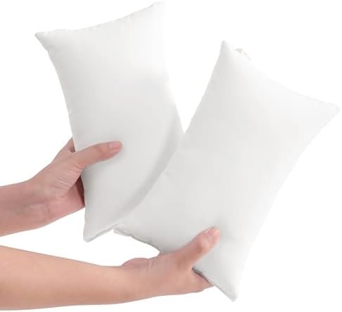 NTBAY Tiny Pillows, Down Alternative 7"x11" Microfiber Mini Pillows for Travel, Pets, Soft Machine Washable Small Pillows for Neck, Wrist, Lumbar and Knee, White