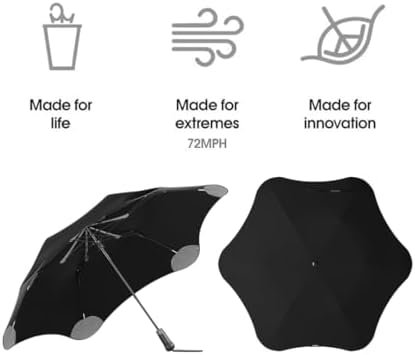 BLUNT Metro Travel Umbrella – 39" Windproof Umbrella, Compact Umbrella for Wind and Rain, Portable, Heavy Duty, UV Protection - Black - Image 4