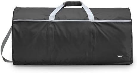 Amazon Basics - 100L Nylon Duffel Bag with Multiple Zippered Pockets, Lightweight yet Durable, 50-Pound Weight Capacity, Black, 32.4 x 16.9 x 16.9 inches