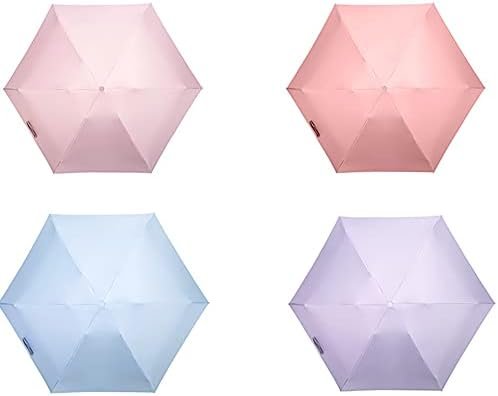 Travel Umbrella, Small Compact Portable Umbrella for Sun and Rain, Windproof Parasol with 99% UV Protection, Bag Pocket Lightweight Mini Umbrella with Case for Women Men, Light Pink - Image 3