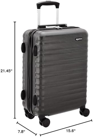 Amazon Basics Hardside Carry-On Luggage, 20-Inch Spinner with Four Spinner Wheels and Scratch-Resistant Surface, Black - Image 7