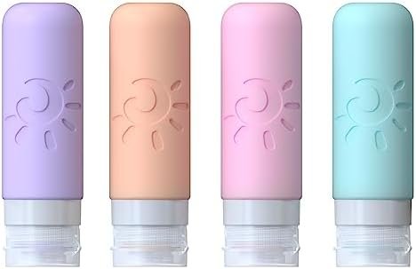 Travel Bottles for Toiletries, TSA Approved Travel Containers 3oz Leak Proof Travel Tubs Refillable Liquid Travel Accessories for Shampoo Conditioner Lotion Body Wash(Multicolored C) - Image 2
