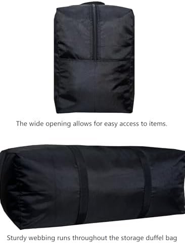 Extra Large Storage Duffle Bag with Zippers and Handles, Big Foldable Duffle Bag for Travel - Image 3