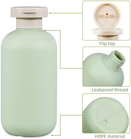 6.8oz Squeeze Bottles with Flip Cap, Refillable Plastic Travel Bottles for Creams, Lotion, Shampoo, Conditioner (2 Pcs) - Image 3