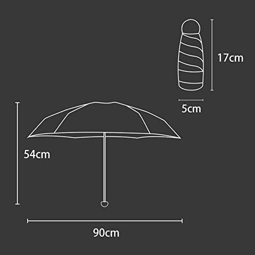 Travel Umbrella, Small Compact Portable Umbrella for Sun and Rain, Windproof Parasol with 99% UV Protection, Bag Pocket Lightweight Mini Umbrella with Case for Women Men, Light Pink - Image 2