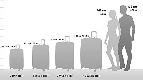 U.S. Traveler Boren Polycarbonate Hardside Rugged Travel Suitcase Luggage with 8 Spinner Wheels, Aluminum Handle, Navy, Checked-Large 30-Inch - Image 2