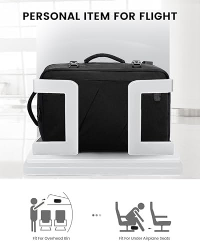 LOVEVOOK Carry on Travel Backpack, Large 40L Personal Item Travel Bag for Men & Women Flight Approved with 3 Packing Cubes, Suitcase Water Resistant Luggage Daypack Business Weekender Bag, Black - Image 2