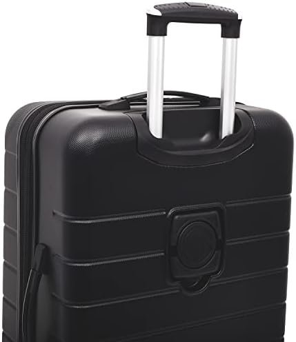 Wrangler Smart Luggage Set with Cup Holder, USB Port and Phone Holder, Black, 2 Piece Set - Image 6