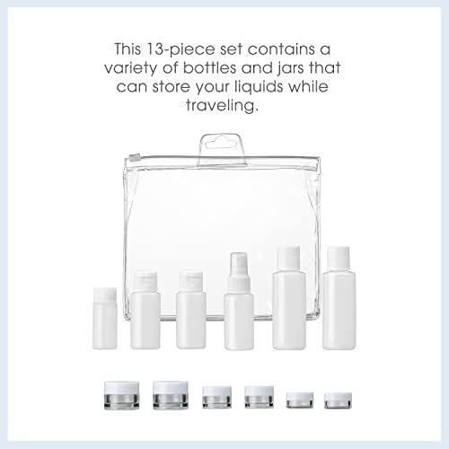 Conair Travel Sized Toiletries, TSA Approved Travel Bottles, Travel Sized Bottles by Travel Smart, 13 Piece Set - Image 4