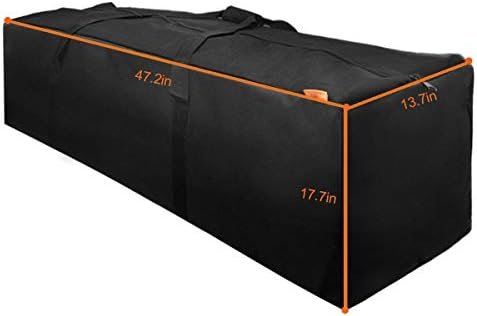 Sports Duffle Bag - Extra Large Travel Duffel Luggage Bag with Upgrade Zipper, Sturdy & Water Resistant, Black (Black 47inch) - Image 8