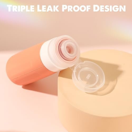 18 Pack Travel Bottles Set for Toiletries, TSA Approved Leak Proof Travel Size Container jars,Squeezable Silicone Travel Essential Accessories for Conditioner, Shampoo, Lotion - Image 4