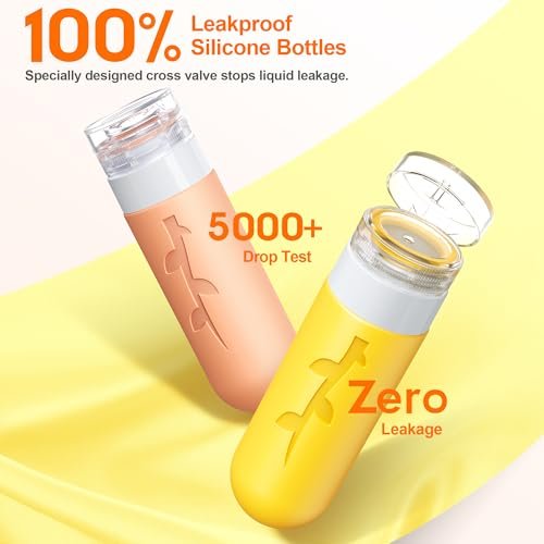 19 pack Travel Bottles for Toiletries, TSA Approved Silicone Travel Size Containers for toiletries Set, Refillable & Leakproof Travel Bottles Kit Travel Size Bottles - Image 5