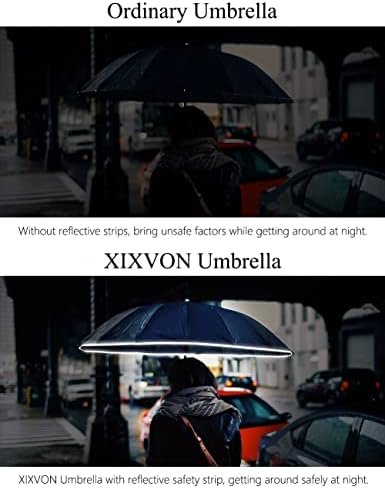 XIXVON Umbrella Pro | UPF 50+ 99% UV Protection, Reflective Safety Strip, Sturdy Windproof, Travel Portable, Automatic | Reverse Folding Umbrella - Image 4