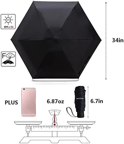 Goothdurs Mini Travel Compact Umbrella –Small Lightweight Folding Sun Umbrella with 95% UV Protection for Men & Women - Image 2