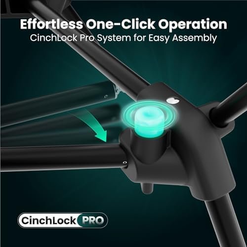 UltraPort 1-CinchLock Compact Camping Chair, Lightweight Camp Chair, Backpacking Portable Chair for Camping, Hiking, Anti-Sinking, One-Click Setup, U-Shaped Arc Design - Black - Image 2