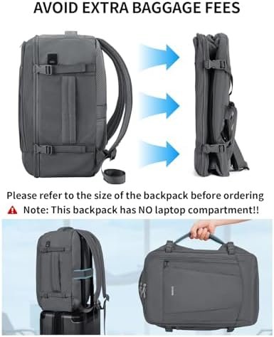 ECOHUB 17'' Travel Backpack, Personal Item Backpack with 13 Pockets, Flight Approved Carry on Backpack with USB Port & Luggage Sleeve, Travel bag for Men & Women, Water Resistant Backpack, Grey - Image 7