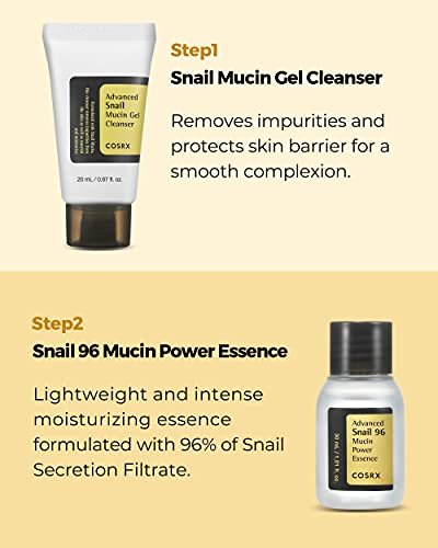 COSRX All About Snail Mucin Korean Skin Care Set, Mini Travel Essentials, Travel Size Gift Set with Snail Mucin Face Wash, Serum, Moisturizer & Eye Cream, Rejuvenating Kit - Image 5