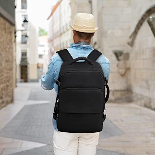 Hanples Unisex Laptop Backpack, Black, 16 Inch Laptop and iPad Compartment, Suitable for Air Travel - Image 9