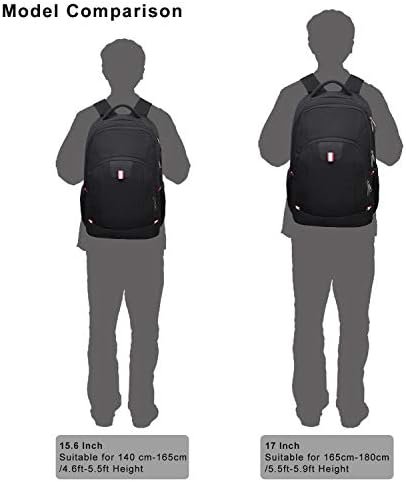 Della Gao Laptop Backpack, Business Travel Backpack with USB Charging Slit for Men Womens, Anti Theft Water Resistant Computer Backpack Fits 15 Inch Laptop and Notebook, Black - Image 6