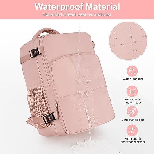 Travel Backpack for Women, Flight Approved Carry On Backpack with USB Charging Hole, Lightweight Travel Bag, Waterproof Causal Bookbag for College, Travel, Work - Image 7