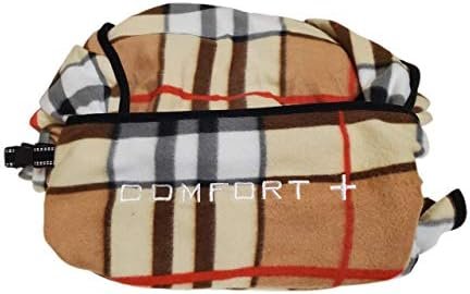 3-in-1 Microfleece Premium Travel Blanket (Plaid) - Image 4