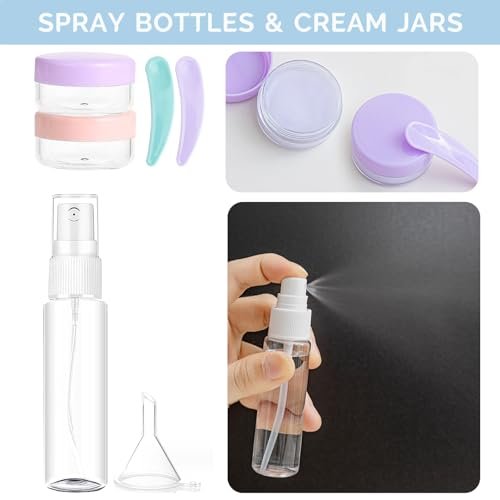 20 Pack Travel Bottles Set for Toiletries TSA Approved, Leak Proof Travel Size Containers Kit Portable Refillable Travel Accessories for Shampoo Conditioner Lotion Liquids (Multi-color) - Image 8