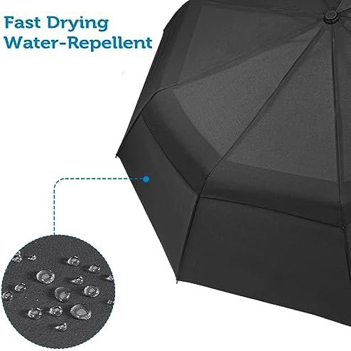 Portable Travel Umbrella: Windproof, Compact, and Folding Design - Heavy Duty, Automatic Open Close, Collapsible - Rain & Wind Resistant - Ideal for Car, Backpack, Men, Women. (42in/46in) - Image 4