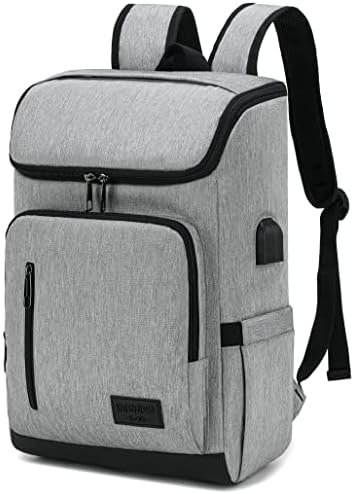 YALUNDISI Laptop Backpacks Travel Backpack Carry On Backpack Casual Daypack with USB Charging Port for Men Women Grey