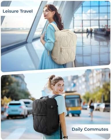 BAGSMART Travel Backpack Carry On Flight Approved for Women Men, TSA Approved Luggage, Large Personal Travel Bag Fit 17 Inch Laptop, 30L Water Resistant Stylish Backpack, Black - Image 4