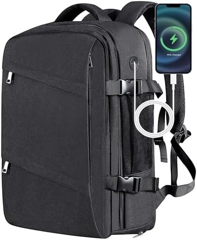 Carry On Backpack Large Travel Backpack fits 17inch Laptop Flight Approved Carry On Bag for Men Women Luggage Daypack
