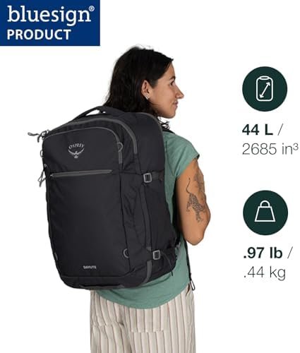 Osprey Daylite 44L Carry-On Travel Pack, Black - Image 2