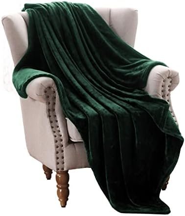 Exclusivo Mezcla Extra Large Fleece Throw Blanket for Couch, Sofa, 300GSM Super Soft and Warm Blankets, Forest Green Throw All Season Use, Cozy, Plush, Lightweight, 50x70 Inches - Image 3