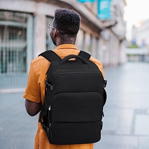 Hanples Unisex Laptop Backpack, Black, 16 Inch Laptop and iPad Compartment, Suitable for Air Travel - Image 8