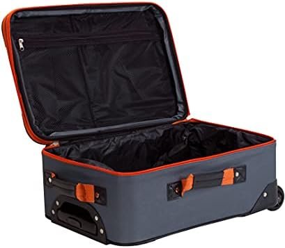 Rockland Journey Softside Upright Luggage Set, Expandable, Charcoal, 4-Piece (14/19/24/28) - Image 5