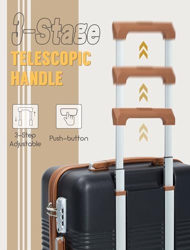 Luggage Sets 5 Piece, Suitcases with Wheels, Hardshell Suitcase Set, ABS Carry on Luggage Set with TSA Lock, Travel Luggage - Image 3