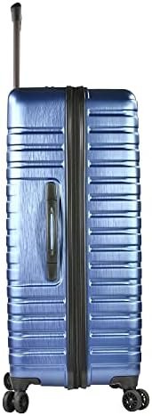 U.S. Traveler Boren Polycarbonate Hardside Rugged Travel Suitcase Luggage with 8 Spinner Wheels, Aluminum Handle, Navy, Checked-Large 30-Inch - Image 4