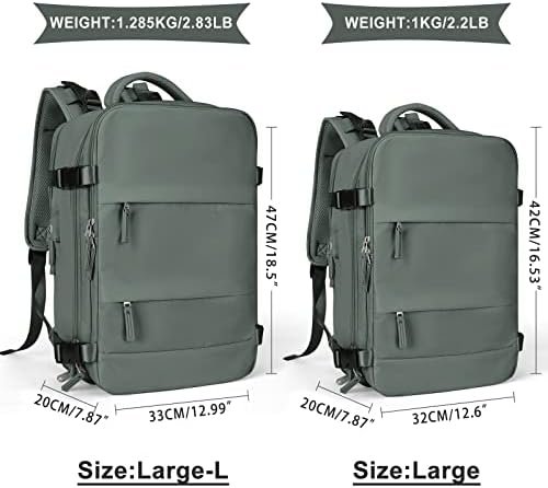 coowoz Large Travel Backpack For Women Men,Carry On Backpack,Hiking Backpack Waterproof Outdoor Sports Rucksack Casual Daypack Travel Essentials(Olive Green) - Image 3