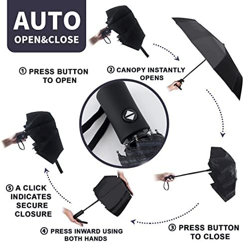 SY COMPACT Travel Umbrella Windproof Automatic Umbrellas-Factory Outlet umbrella - Image 4
